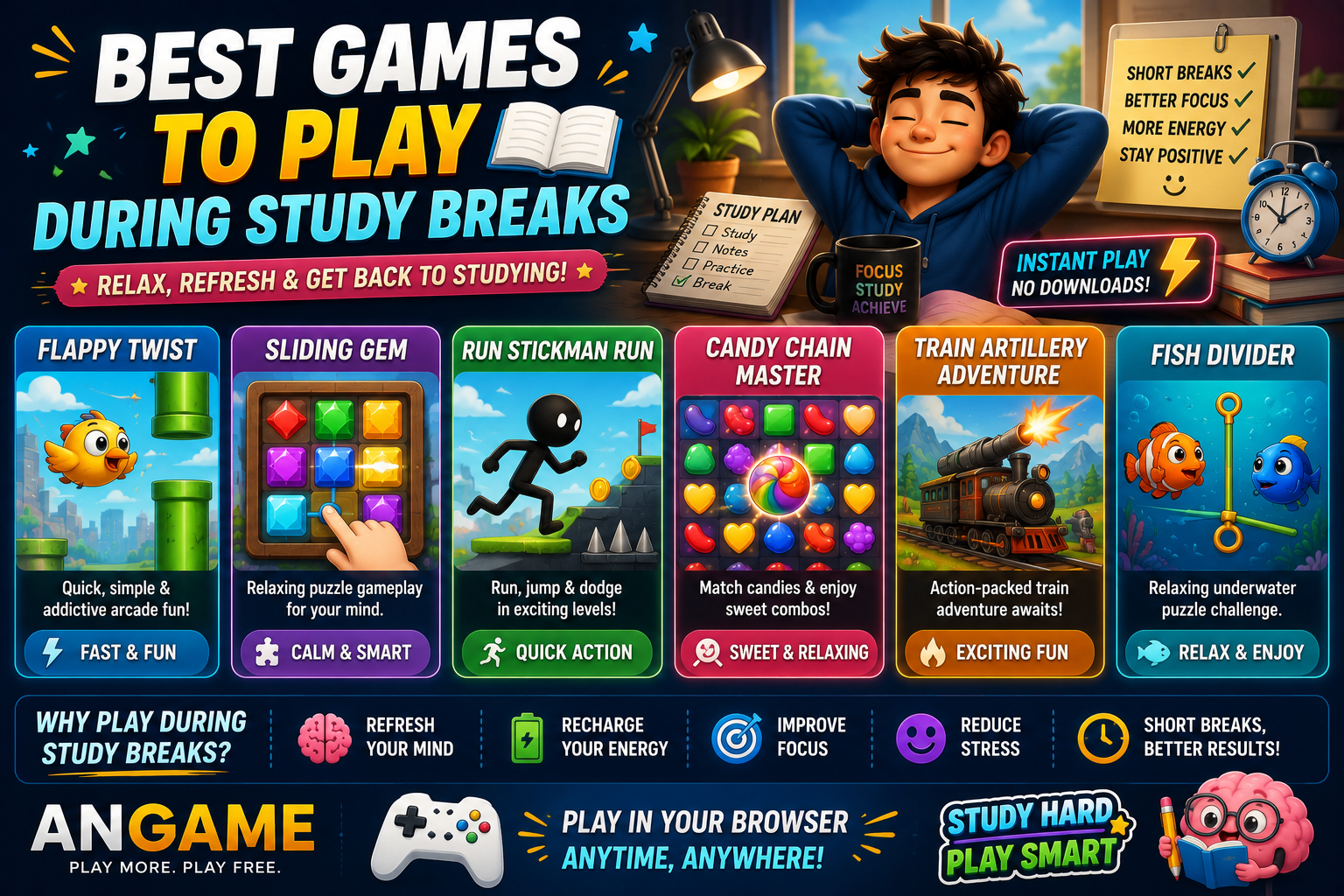 Best Games to Play During Study Breaks 📚